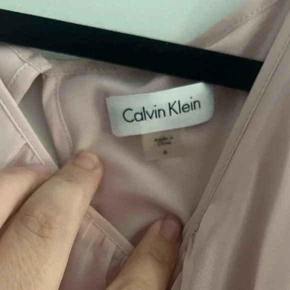 Calvin Klein Pink Sequin Blouson Dress Size 6 – Cocktail / Wedding Guest - Picture 6 of 8